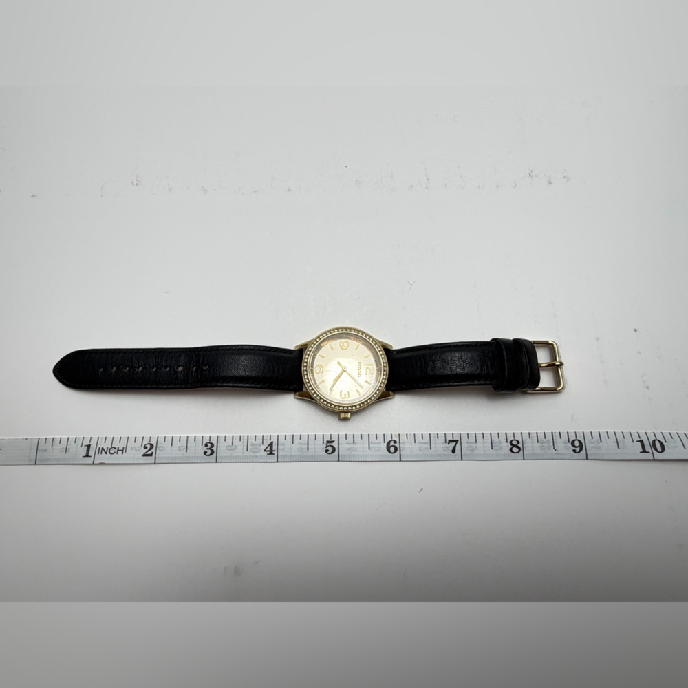 Fossil Gold-Tone Watch with Black Strap - Picture 7 of 7